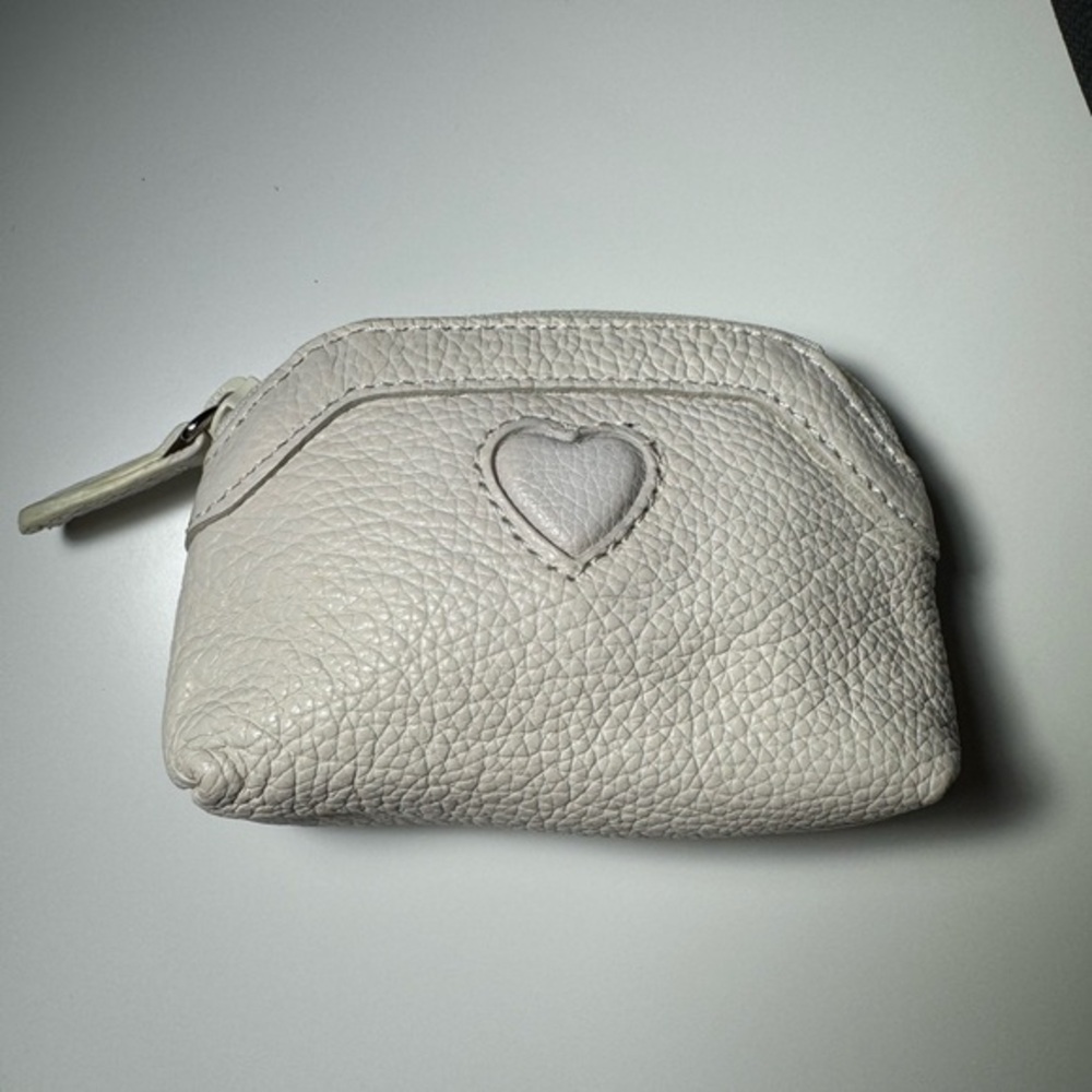 Brighton Ivory Leather Coin Wallet Vintage New